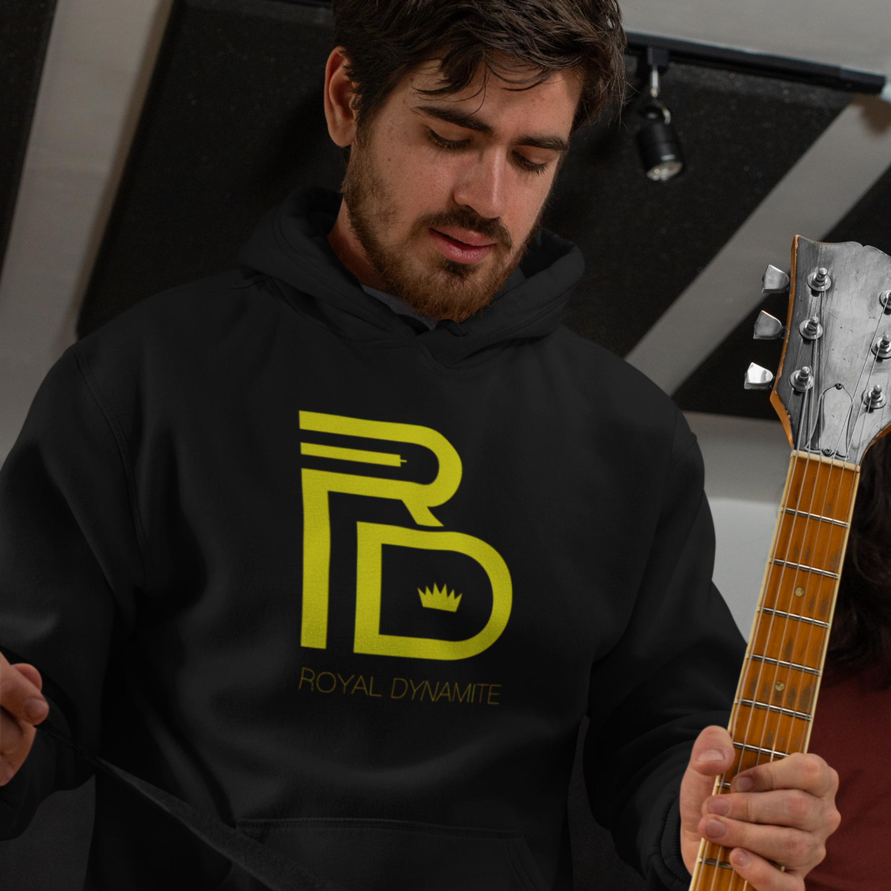 OG RD Logo Hoodie BLACK & YELLOW