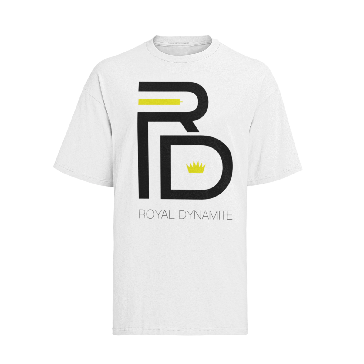 OG RD LOGO TSHIRT BLACK & GOLD - Royal Dynamite #color_WHITE | BLACK & GOLD