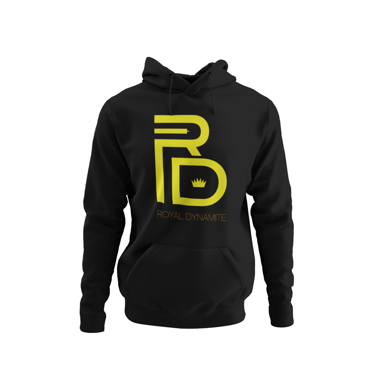 OG RD LOGO HOODIE BLACK & YELLOW - Royal Dynamite #color_BLACK & YELLOW